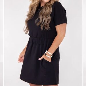 SPANX Airessentials Cinched T-Shirt Dress Women’s M Very Black
